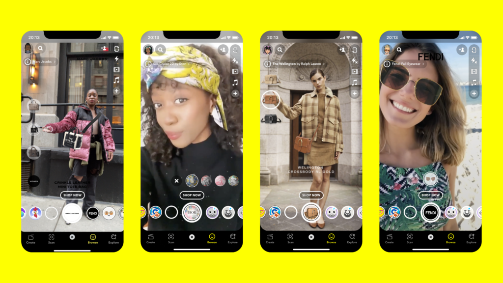 video Verschrikkelijk Doe voorzichtig Snapchat's AR helps you shop Marc Jacobs, Ralph Lauren, Fendi, & Dior this  holiday season | Fashion 360 Magazine